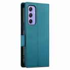 For Samsung Galaxy A55 5G Side Buckle Magnetic Frosted Leather Phone Case(Blue) - 3