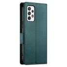 For Samsung Galaxy A72 4G / 5G Side Buckle Magnetic Frosted Leather Phone Case(Dark Green) - 3