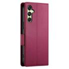 For Samsung Galaxy A16 5G Side Buckle Magnetic Frosted Leather Phone Case(Wine Red) - 3