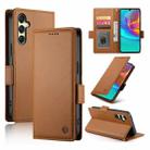 For Samsung Galaxy A16 5G Side Buckle Magnetic Frosted Leather Phone Case(Brown) - 1