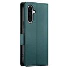 For Samsung Galaxy A26 5G Side Buckle Magnetic Frosted Leather Phone Case(Dark Green) - 3