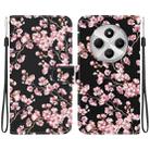 For Redmi 14C 4G Crystal Texture Colored Drawing Leather Phone Case(Plum Bossom) - 1