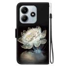 For Redmi Note 14 5G Crystal Texture Colored Drawing Leather Phone Case(Crystal Peony) - 3