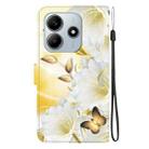 For Redmi Note 14 5G Crystal Texture Colored Drawing Leather Phone Case(Gold Butterfly Epiphyllum) - 3