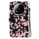For Redmi Note 14 Pro / Note 14 Pro+ 5G Crystal Texture Colored Drawing Leather Phone Case(Plum Bossom) - 3