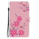 For Xiaomi 14T Crystal Texture Colored Drawing Leather Phone Case(Cherry Blossoms) - 2