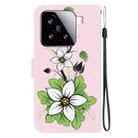 For Xiaomi 15 Crystal Texture Colored Drawing Leather Phone Case(Lily) - 3