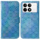 For Xiaomi Poco F6 Pro Colorful Magnetic Buckle Leather Phone Case(Blue) - 1