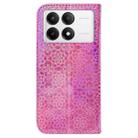 For Xiaomi Poco F6 Pro Colorful Magnetic Buckle Leather Phone Case(Pink) - 3