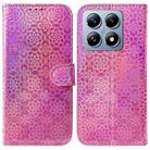 For Xiaomi 14T Colorful Magnetic Buckle Leather Phone Case(Pink) - 1