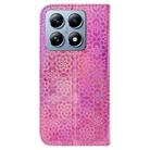 For Xiaomi 14T Colorful Magnetic Buckle Leather Phone Case(Pink) - 3