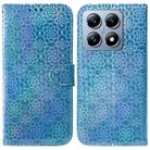 For Xiaomi 14T Pro Colorful Magnetic Buckle Leather Phone Case(Blue) - 1