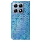 For Xiaomi 14T Pro Colorful Magnetic Buckle Leather Phone Case(Blue) - 3