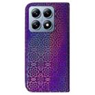 For Xiaomi 14T Pro Colorful Magnetic Buckle Leather Phone Case(Purple) - 3