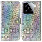 For Xiaomi 15 Colorful Magnetic Buckle Leather Phone Case(Silver) - 1