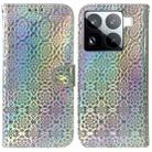 For Xiaomi 15 Pro Colorful Magnetic Buckle Leather Phone Case(Silver) - 1