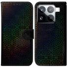 For Xiaomi 15 Pro Colorful Magnetic Buckle Leather Phone Case(Black) - 1