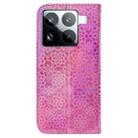 For Xiaomi 15 Pro Colorful Magnetic Buckle Leather Phone Case(Pink) - 3