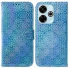 For Xiaomi Redmi 13 4G Colorful Magnetic Buckle Leather Phone Case(Blue) - 1