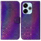 For Xiaomi Redmi 13 4G Colorful Magnetic Buckle Leather Phone Case(Purple) - 1