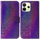 For Redmi Note 14 4G 163.25mm Colorful Magnetic Buckle Leather Phone Case(Purple) - 1