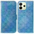For Redmi Note 14 4G 164.84mm Colorful Magnetic Buckle Leather Phone Case(Blue) - 1