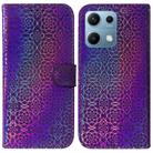 For Redmi Note 14S 4G Colorful Magnetic Buckle Leather Phone Case(Purple) - 1