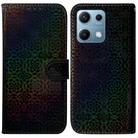 For Redmi Note 14S 4G Colorful Magnetic Buckle Leather Phone Case(Black) - 1