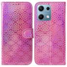 For Redmi Note 14S 4G Colorful Magnetic Buckle Leather Phone Case(Pink) - 1