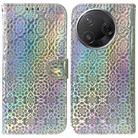 For Redmi K80 / K80 Pro / Xiaomi Poco F7 Pro Colorful Magnetic Buckle Leather Phone Case(Silver) - 1