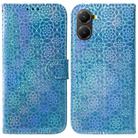 For Redmi Turbo 4 / Xiaomi Poco X7 Pro Colorful Magnetic Buckle Leather Phone Case(Blue) - 1