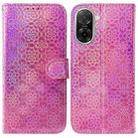 For Redmi A5 4G 171.7mm Colorful Magnetic Buckle Leather Phone Case(Pink) - 1