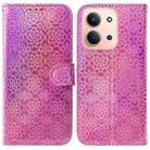 For Redmi 15C 4G 173.1mm / 15C 5G 173.1mm Colorful Magnetic Buckle Leather Phone Case(Pink) - 1