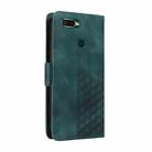 For OPPO A7 / A5S / A12 / A11K Embossed Rhombus Starry Leather Phone Case(Green) - 3