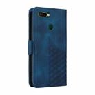 For OPPO A7 / A5S / A12 / A11K Embossed Rhombus Starry Leather Phone Case(Blue) - 3