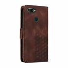 For OPPO A7 / A5S / A12 / A11K Embossed Rhombus Starry Leather Phone Case(Brown) - 3