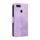 For OPPO A7 / A5S / A12 / A11K Embossed Rhombus Starry Leather Phone Case(Purple) - 3