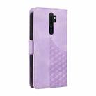 For OPPO A9 2020 / A5 2020  Embossed Rhombus Starry Leather Phone Case(Purple) - 3