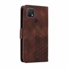 For OPPO A15 4G / A16K / A16E Embossed Rhombus Starry Leather Phone Case(Brown) - 3