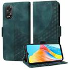 For OPPO A38 4G / A18 4G Embossed Rhombus Starry Leather Phone Case(Green) - 1