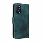 For OPPO A16 4G / A16S Embossed Rhombus Starry Leather Phone Case(Green) - 3