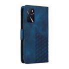 For OPPO A54S / A56 5G Embossed Rhombus Starry Leather Phone Case(Blue) - 3