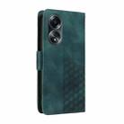 For OPPO A58 4G Embossed Rhombus Starry Leather Phone Case(Green) - 3