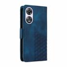 For OPPO A78 5G Global Embossed Rhombus Starry Leather Phone Case(Blue) - 3