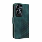 For OPPO A59 5G Embossed Rhombus Starry Leather Phone Case(Green) - 3