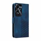 For OPPO A59 5G Embossed Rhombus Starry Leather Phone Case(Blue) - 3