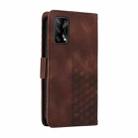 For OPPO A74 4G / F19 4G Embossed Rhombus Starry Leather Phone Case(Brown) - 3