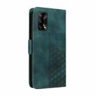 For OPPO A95 4G Global/ F19S Embossed Rhombus Starry Leather Phone Case(Green) - 3