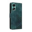 For OPPO A78 4G Embossed Rhombus Starry Leather Phone Case(Green) - 3