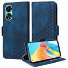 For OPPO A78 4G Embossed Rhombus Starry Leather Phone Case(Blue) - 1